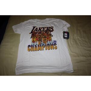 Los Angeles Lakers Nba Championship Roster T-Shirt L Lebron 2020 Champs